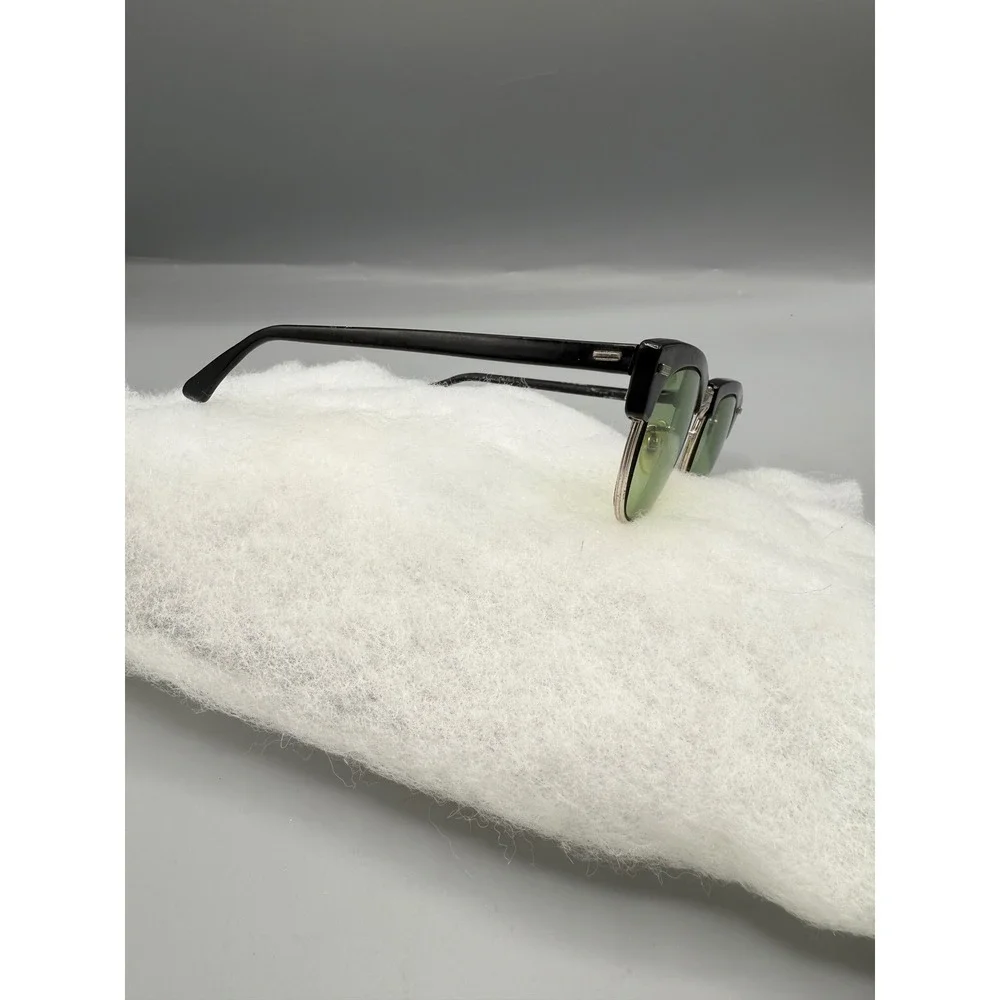 True Vintage‎ WELSH Eyeglass/Sunglass Frames Brow-Line Horn Rimmed 1950s green